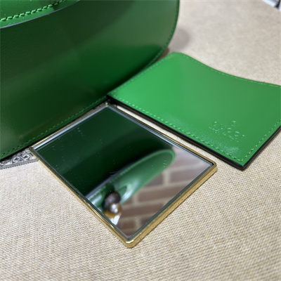 Gu.cci Bamboo 1947 Small Top Handel Bag Green Leather 675797