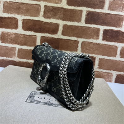 Gu.cci Dionysus Small Rectangular Bag Black Denim 499623