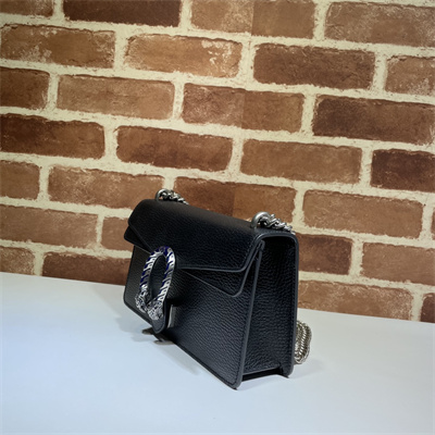 Gu.cci Dionysus Small Rectangular Bag Black Leather 499623