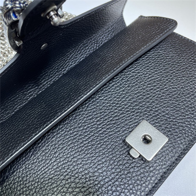 Gu.cci Dionysus Small Rectangular Bag Black Leather 499623