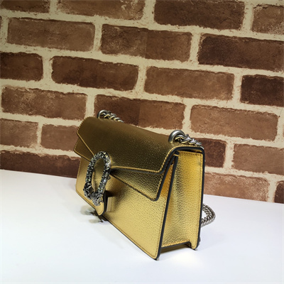 Gu.cci Dionysus Small Rectangular Bag Gold Leather 499623