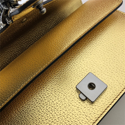 Gu.cci Dionysus Small Rectangular Bag Gold Leather 499623