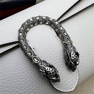 Gu.cci Dionysus Small Shoulder Bag White Leather 731782