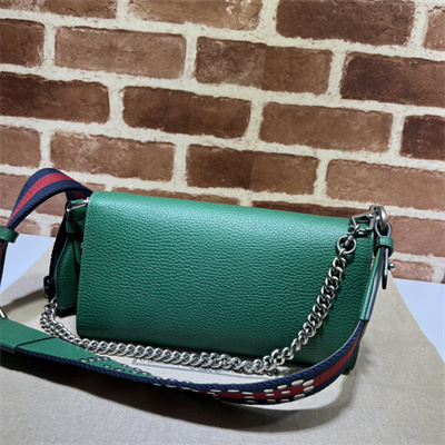 Gu.cci Dionysus Small Shoulder Bag Green Leather 731782
