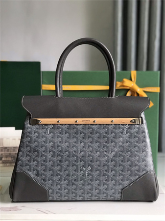 Go*ard saigon tote bag Go*ardine canvas & chevroches calfskin grey