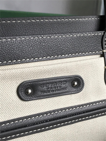 Go*ard saigon tote bag Go*ardine canvas & chevroches calfskin grey