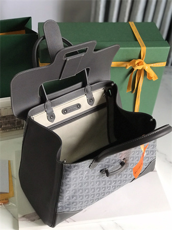 Go*ard saigon tote bag Go*ardine canvas & chevroches calfskin grey