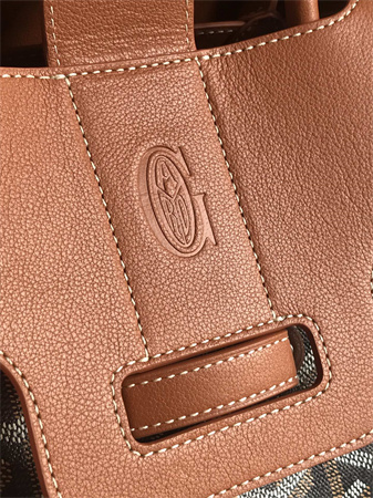 Go*ard saigon tote bag Go*ardine canvas & chevroches calfskin black/tan