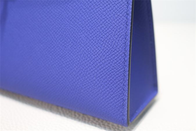 Kelly Mini II Bag Epsom Leather Gold/Silver Hardware In Blue Electric Color HS