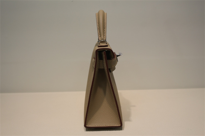 Kelly Mini II Bag Epsom Leather Gold/Silver Hardware In Trench Color HS