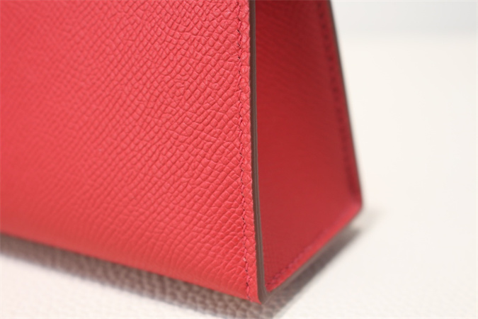 Kelly Mini II Bag Epsom Leather Gold/Silver Hardware In Red Color HS