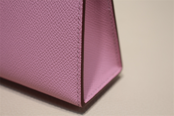 Kelly Mini II Bag Epsom Leather Gold/Silver Hardware In Mauve Syivestre Color HS