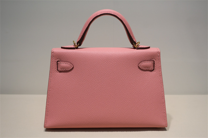 Kelly Mini II Bag Epsom Leather Gold/Silver Hardware In Rose Confetti Color HS