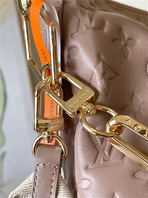 L.V Coussin Coussin Hobo MM Bag Calf Leather Galet M12071