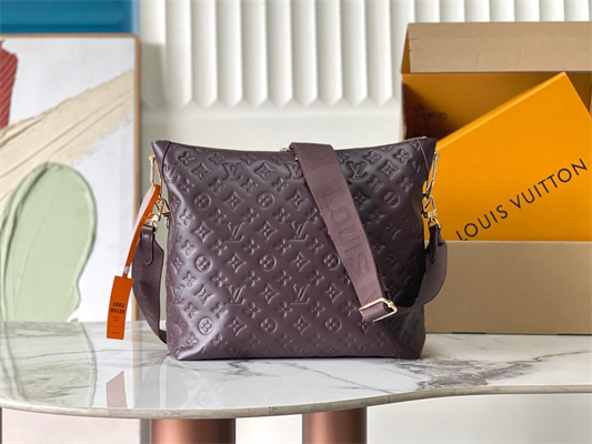 L.V Coussin Coussin Hobo MM Bag Calf Leather Chocolat M12072