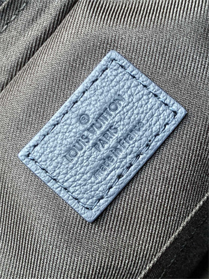 L.V Trio Messenger Bag Monogram Shadow calf leather Ink Blue/White M24753