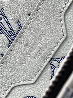 L.V Trio Messenger Bag Monogram Shadow calf leather White/Navy Blue M24754