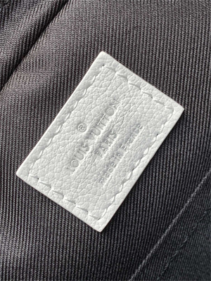 L.V Trio Messenger Bag Monogram Shadow calf leather White/Navy Blue M24754