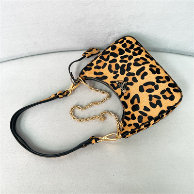 Pra*a re-edition leopard print horsehide mini-bag 1bc204