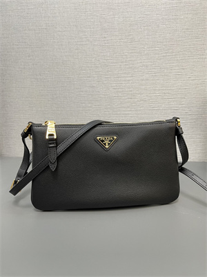 Pra*a mini hobo bag black calfskin 1bc238