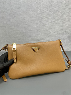 Pra*a mini hobo bag brown calfskin 1bc238
