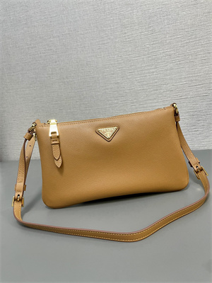 Pra*a mini hobo bag brown calfskin 1bc238