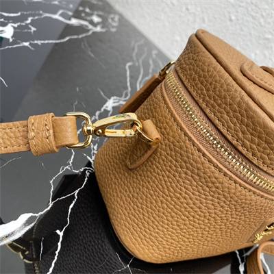 Pra*a vanity case grained leather brown 1bh202