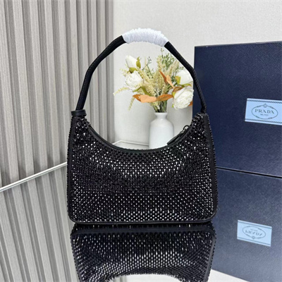 pra*a re-edition 2000 mini-bag with Di*m*nd all black 1ne515