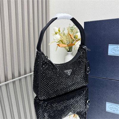 pra*a re-edition 2000 mini-bag with Di*m*nd all black 1ne515