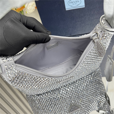 pra*a re-edition 2000 mini-bag with Di*m*nd silver 1ne515