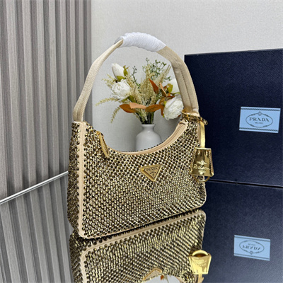 pra*a re-edition 2000 mini-bag with Di*m*nd gold 1ne515