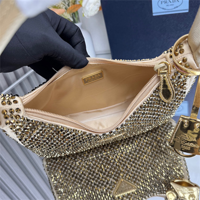 pra*a re-edition 2000 mini-bag with Di*m*nd gold 1ne515