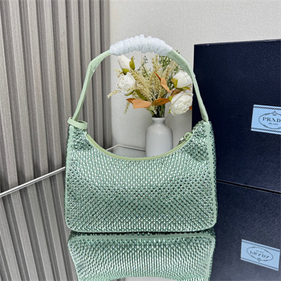 pra*a re-edition 2000 mini-bag with Di*m*nd green 1ne515