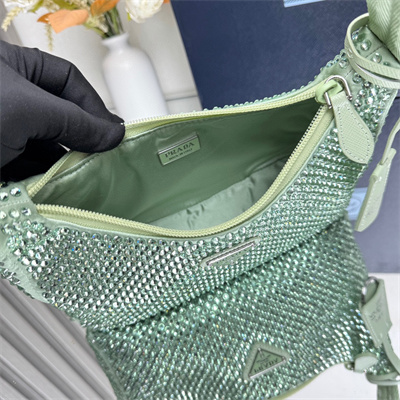 pra*a re-edition 2000 mini-bag with Di*m*nd green 1ne515