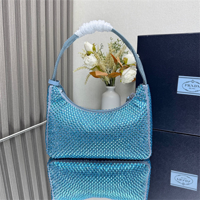 pra*a re-edition 2000 mini-bag with Di*m*nd blue 1ne515