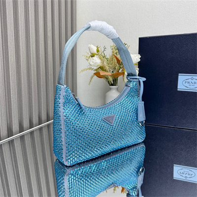 pra*a re-edition 2000 mini-bag with Di*m*nd blue 1ne515