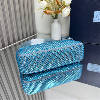 pra*a re-edition 2000 mini-bag with Di*m*nd blue 1ne515