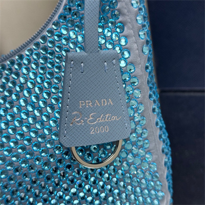 pra*a re-edition 2000 mini-bag with Di*m*nd blue 1ne515
