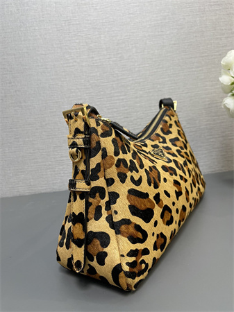 Pra*a aimée medium leopard print horsehide shoulder bag 1bc229