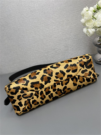 Pra*a aimée medium leopard print horsehide shoulder bag 1bc229