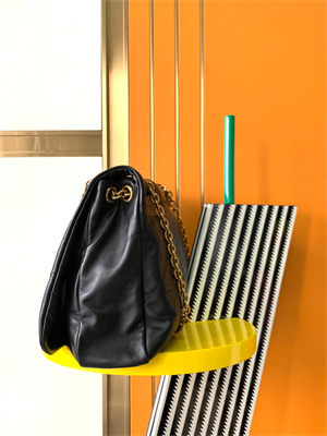 Y.S.L Large JAMIE 4.3 BAG IN LAMBSKIN Black Color Gold Tone Metal