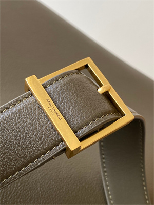 y.s.l le 5 a 7 S*pple large hobo bag in kaki green leather