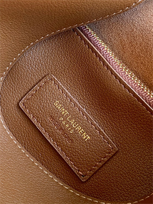 y.s.l le 5 a 7 S*pple large hobo bag in brown leather