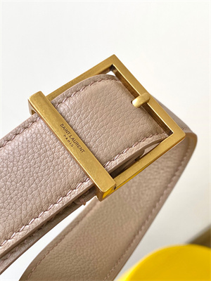 y.s.l le 5 a 7 S*pple large hobo bag in beige leather