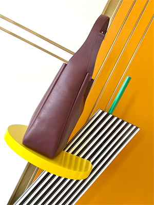 y.s.l le 5 a 7 S*pple large hobo bag in burgundy leather