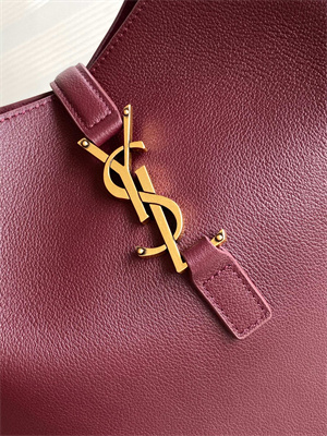 y.s.l le 5 a 7 S*pple large hobo bag in burgundy leather
