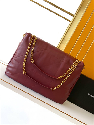 Y.S.L Large JAMIE 4.3 BAG IN LAMBSKIN ROUGE MERLOT Color Gold Tone Metal