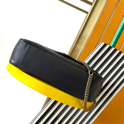 Y.S.L LOULOU Medium in MATELASSÉ lambskin Gold Tone Metal Black Color