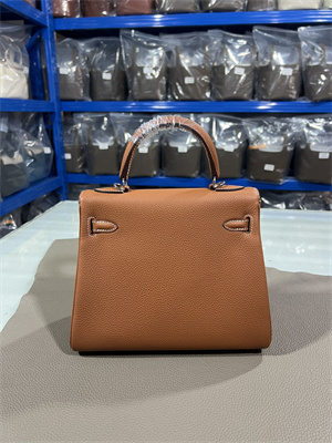 Kelly Retourne Bag Togo Leather 25/28CM Gold/Silver Hardware In Gold Color HS