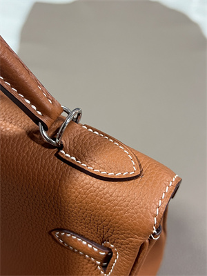 Kelly Retourne Bag Togo Leather 25/28CM Gold/Silver Hardware In Gold Color HS